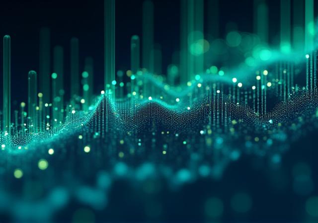 Abstract financial data visualization representing market stability
